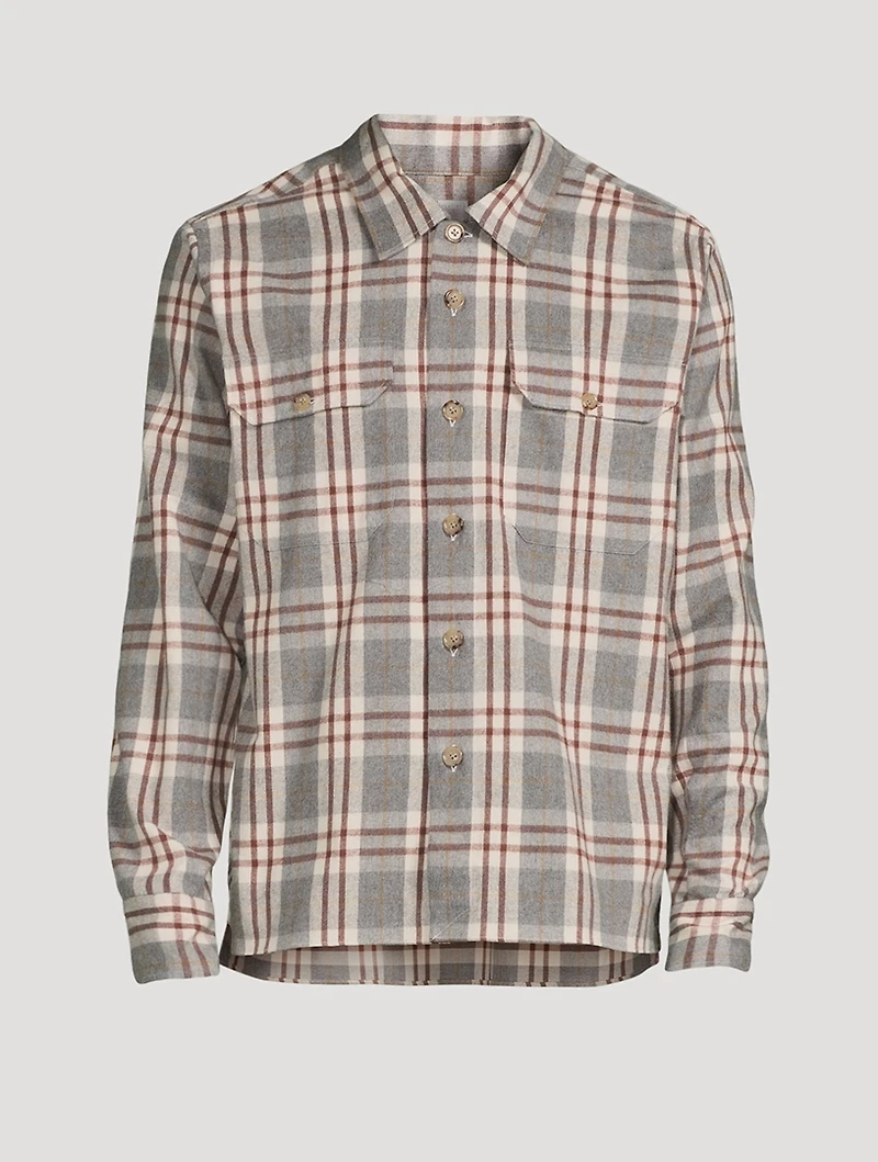 Flannel Overshirt Check Print
