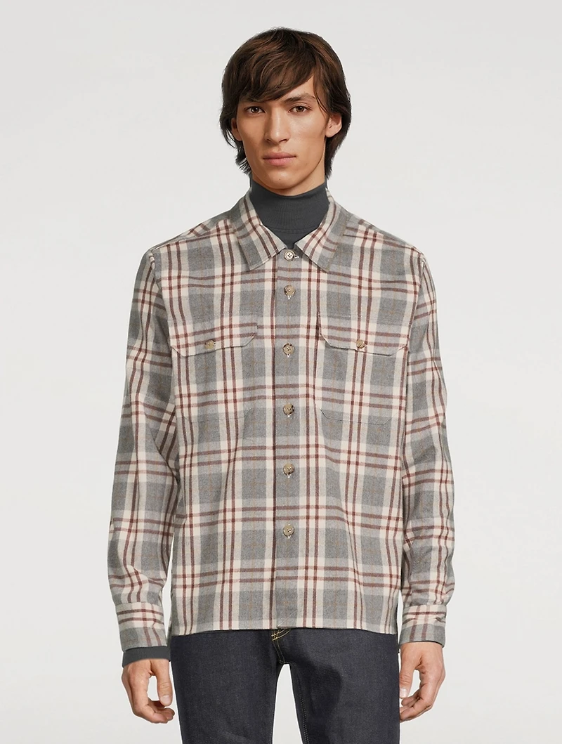 Flannel Overshirt Check Print