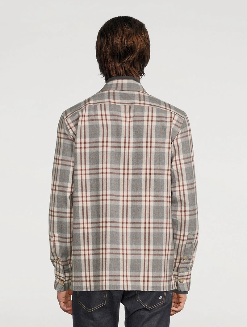 Flannel Overshirt Check Print