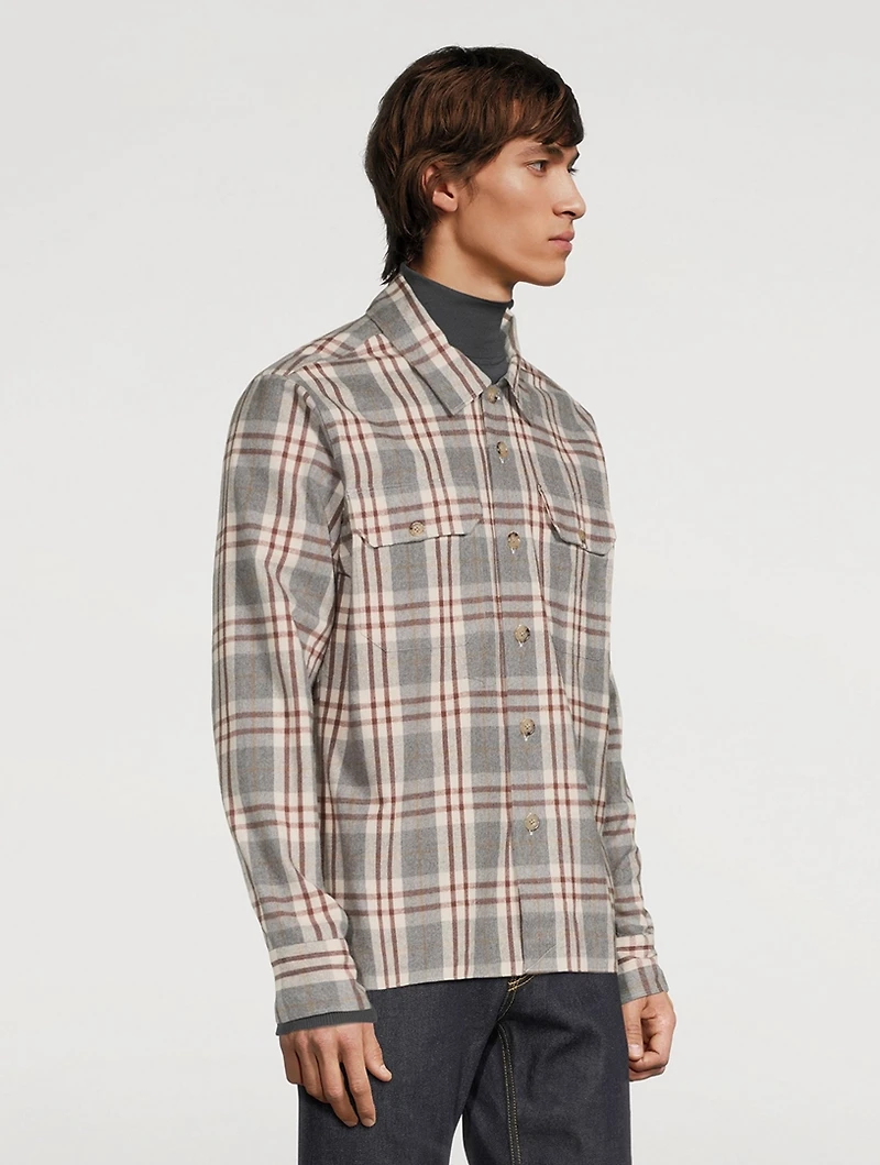 Flannel Overshirt Check Print