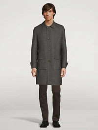 Wool Chevron Coat