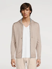 Wool And Silk Zip Hoodie
