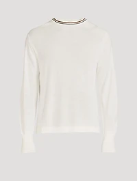 Wool Sweater With Contrast Trims