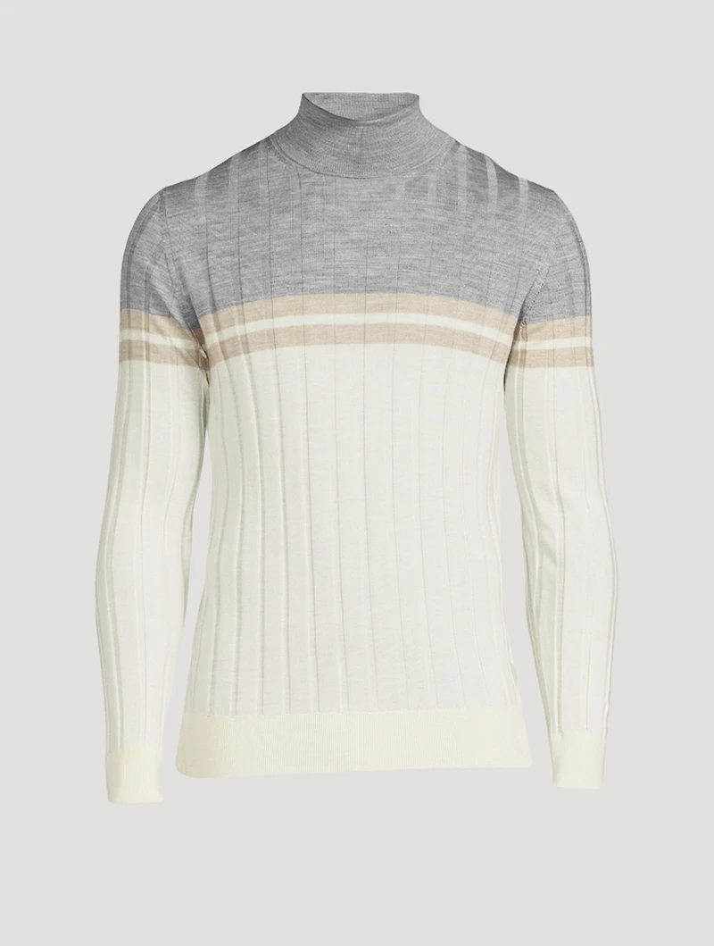 Wool And Silk Turtleneck Sweater
