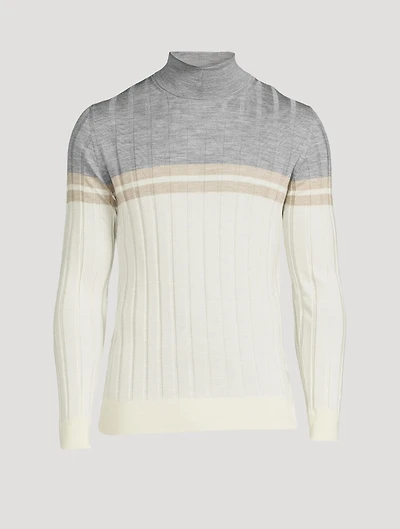Wool And Silk Turtleneck Sweater