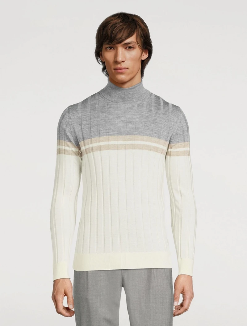 Wool And Silk Turtleneck Sweater