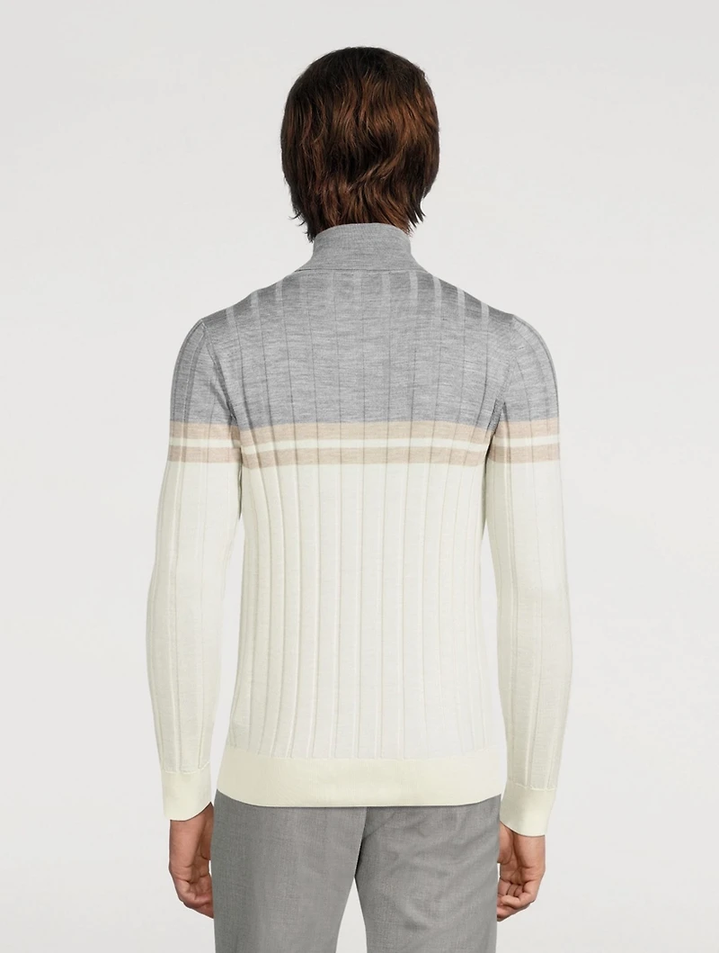 Wool And Silk Turtleneck Sweater