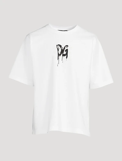 Cotton Jersey T-Shirt With Spray Logo
