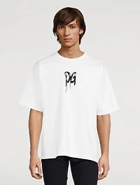 Cotton Jersey T-Shirt With Spray Logo