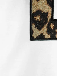 Cotton T-Shirt With Leopard Logo
