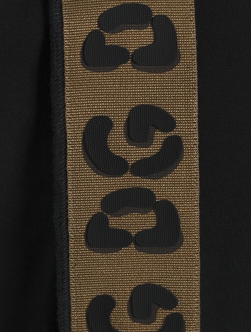Cotton T-Shirt With Leopard Trim