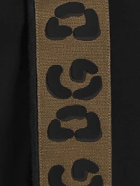 Cotton T-Shirt With Leopard Trim