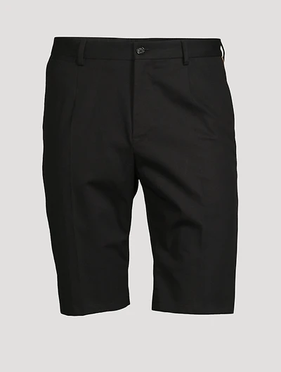 Cotton Stretch Shorts With Trim