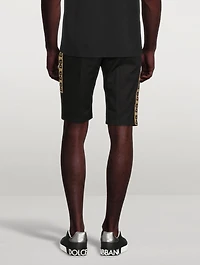 Cotton Stretch Shorts With Trim