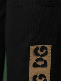 Stretch Cotton Cargo Pants With Patch