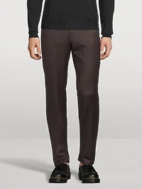 Wool Five-Pocket Dress Pants
