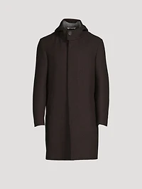 Wool Hooded Overcoat