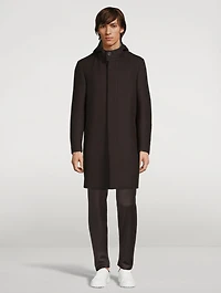 Wool Hooded Overcoat