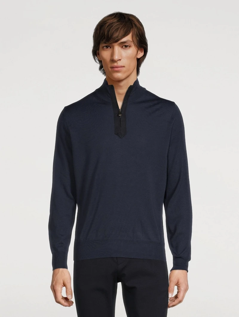 Wool Half-Zip Sweater