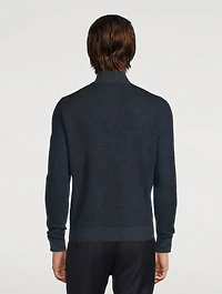 Wool Zip Cardigan