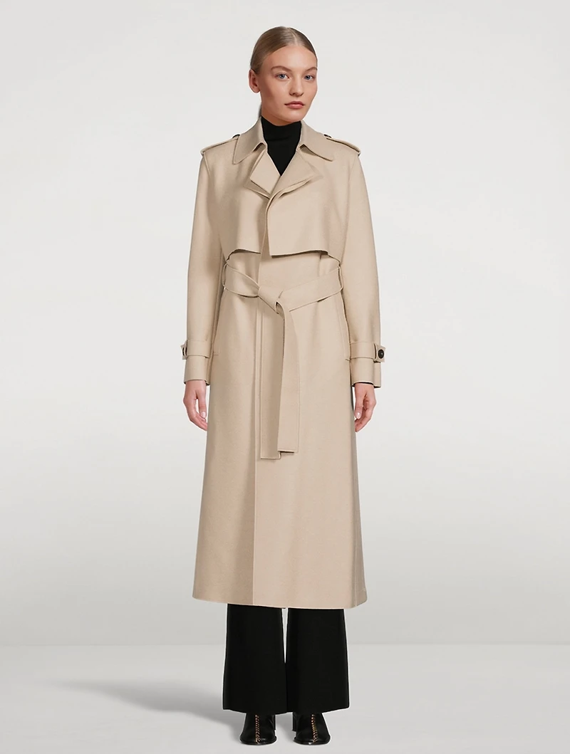 Wool Long Trench Coat