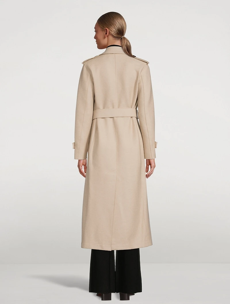Wool Long Trench Coat