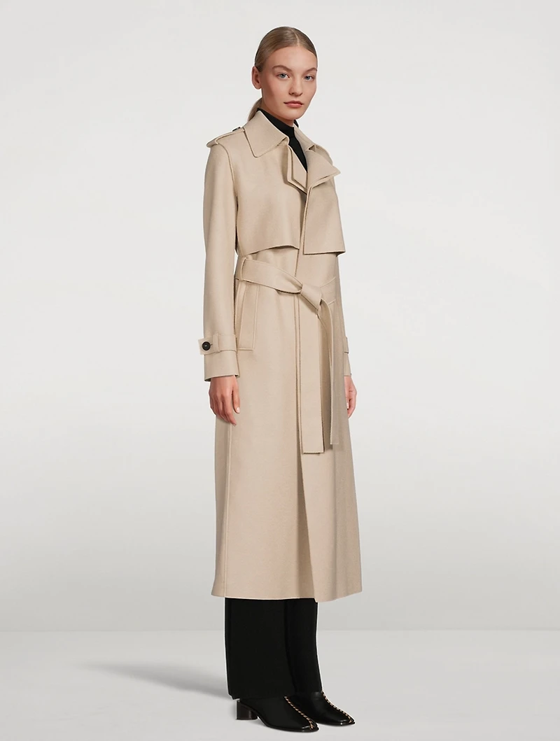 Wool Long Trench Coat