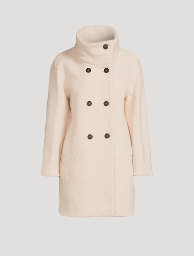 Boucle Funnel-Collar Coat