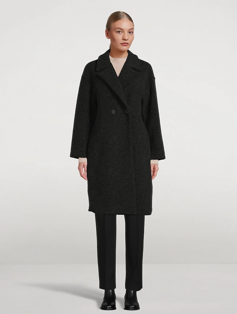 Wool-Blend Bouclé Coat