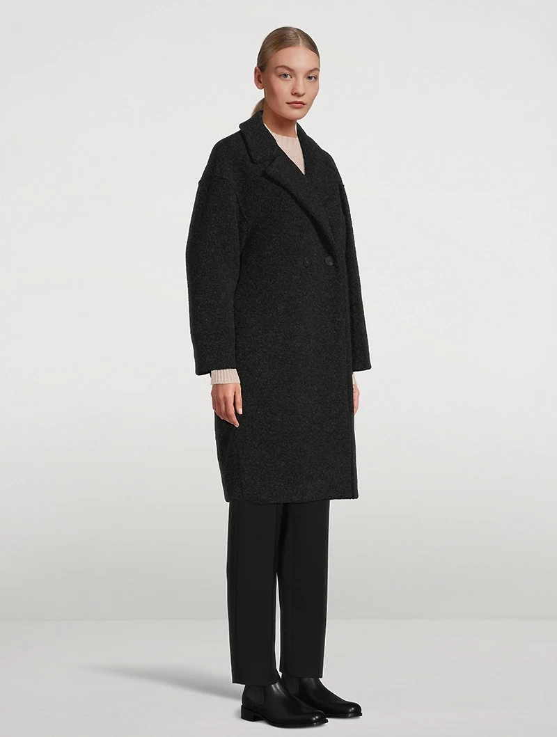 Wool-Blend Bouclé Coat