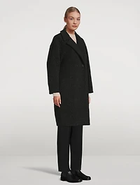 Wool-Blend Bouclé Coat