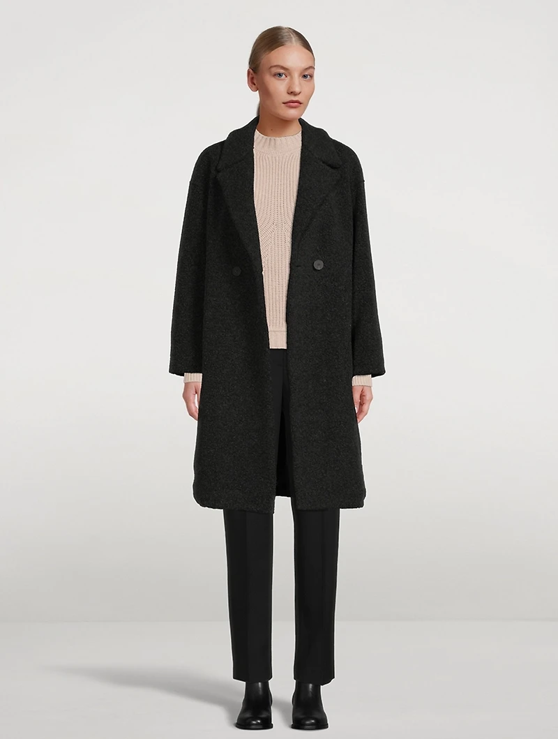 Wool-Blend Bouclé Coat