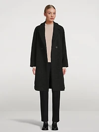 Wool-Blend Bouclé Coat