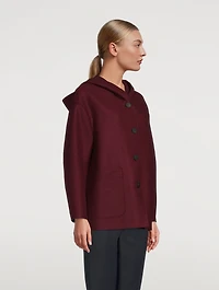 Wool Oversized Coat With Hood