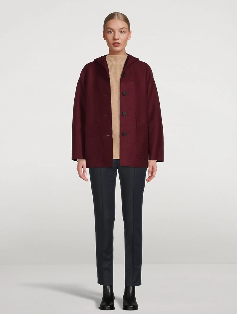 Wool Oversized Coat With Hood