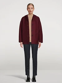Wool Oversized Coat With Hood