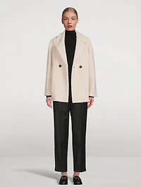 Boucle Drop-Shoulder Double-Breasted Coat