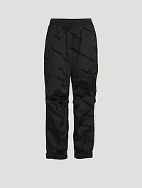 Taffeta Track Pants With Flock Logos