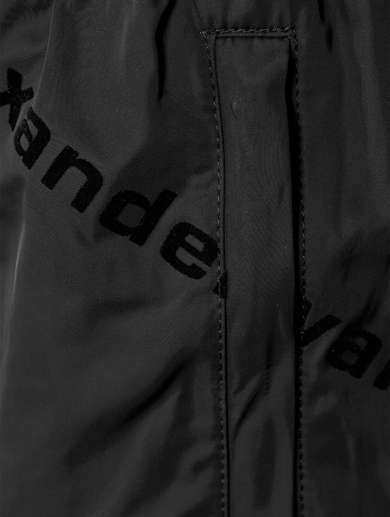 Taffeta Track Pants With Flock Logos