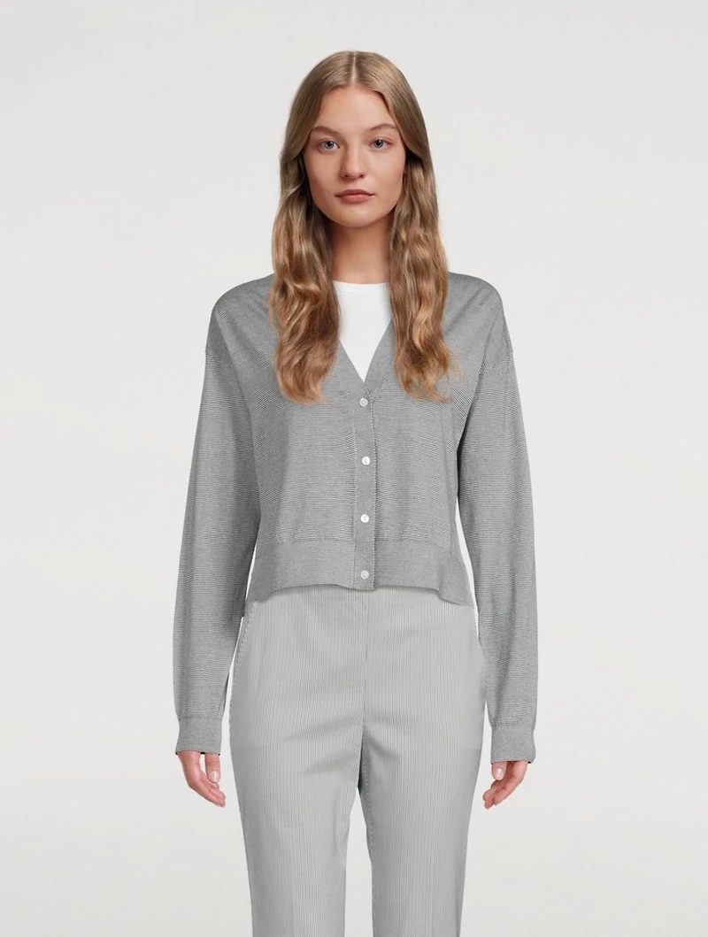 Cotton Cropped Cardigan
