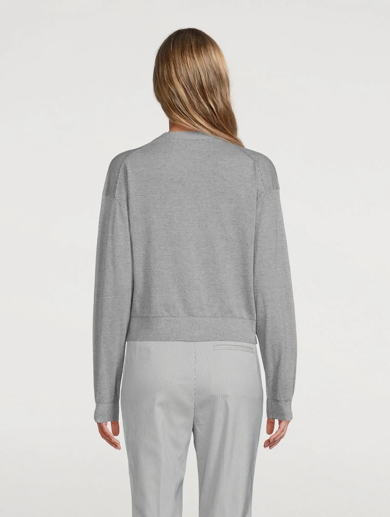 Cotton Cropped Cardigan