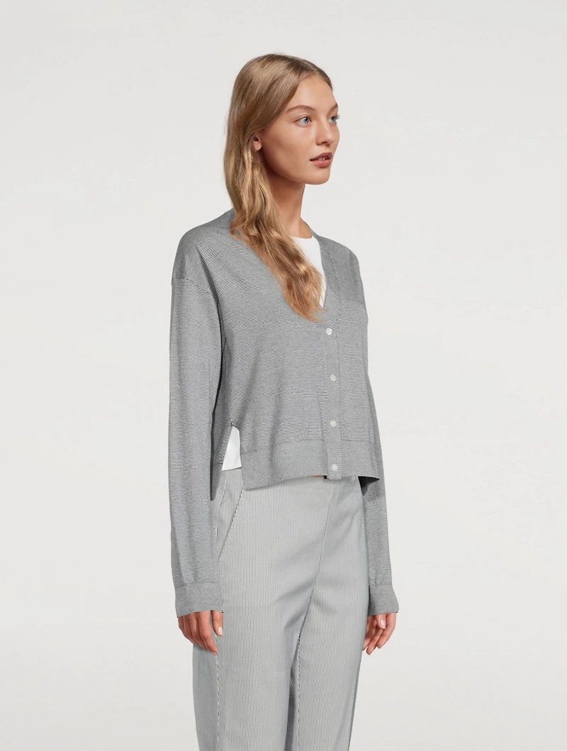 Cotton Cropped Cardigan