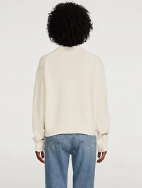 Neta Cable-Knit Polo Sweater