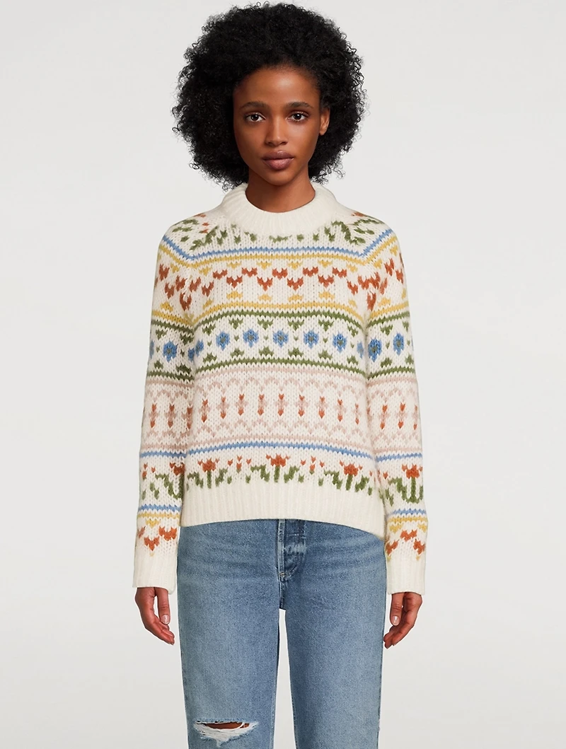 Simones Jacquard Crewneck Sweater