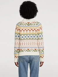 Simones Jacquard Crewneck Sweater