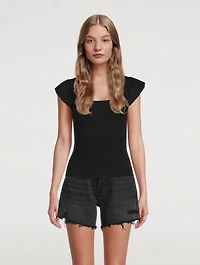Alicia Smocked Ruffle Top