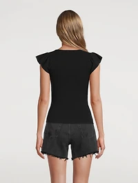 Alicia Smocked Ruffle Top