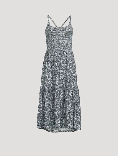 Penelope Printed Cross-Back Midi Dress