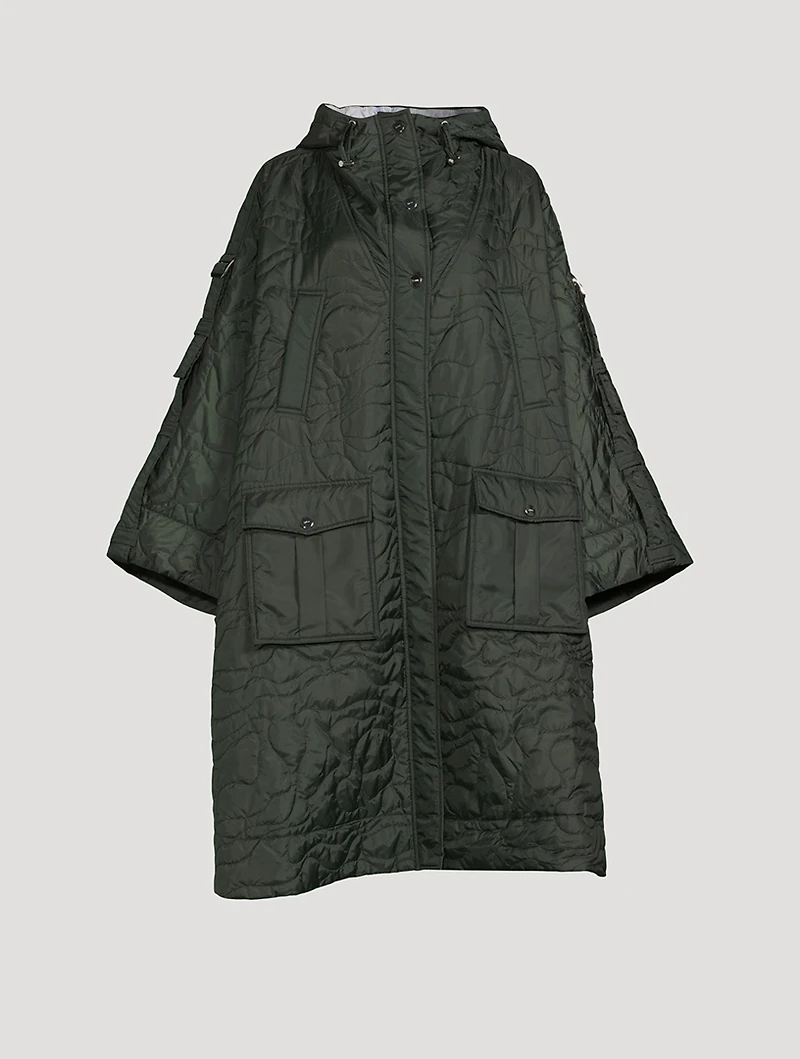 Quilted Recycled Ripstop Cape
