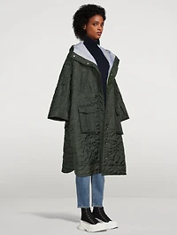Quilted Recycled Ripstop Cape